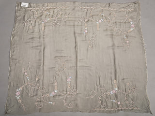Grey Soft Silk Saree: Heavy Stone Jaal with Sequins and