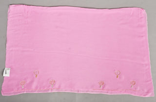 Pink Chiffon Saree with Gold and Silver Cutdana Boota