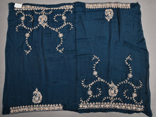 Teal Blue Saree crafted in Soft Silk with Gota Patti Jaal with Keri Motifs