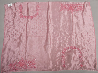 Onion Pink Saree in Tissue featuring Self Colored Sequins with Cutdana and