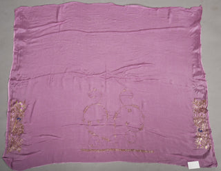 Onion Pink Chiffon Saree with Aari Kasab Jal and sequins work with peacock motifs