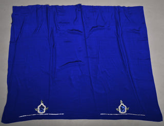 Royal Blue Platinum Chiffon Saree with Sequins heavy boota