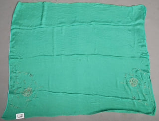 Shaded Green and Rama Chiffon Saree with Aari Kasab Jaal with rose motifs