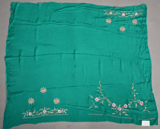Rama Chiffon Saree with Aari Kasab