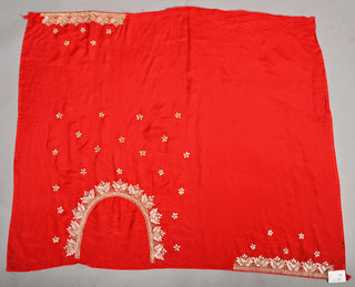 Bright red Soft silk Saree with Gota Patti Heavy Jaal with Resham