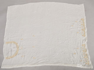 Designer Ivory - off white Glass Tissue Saree adorned with Sequins Flower with Aari