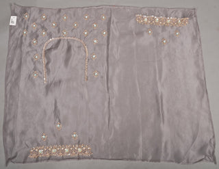 Light Greyish Tissue Saree with Heavy Salma Outline with Mirror, Cutdana