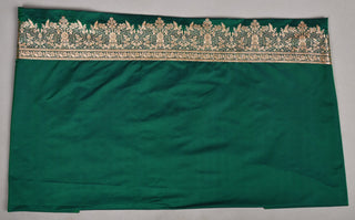Two tone - Green - blue Banarasi Silk Saree: Silk Saree with Traditional Banarasi Weave