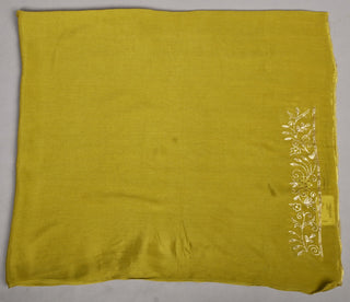 Shaded Mehendi Chiffon Saree with Aari Kasab border with heavy jaal with Peacock Motifs