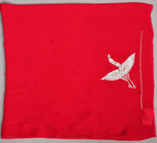 Rani Chiffon Saree with Silver kasab Aari