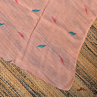 Baby Pink Printed Chiffon Saree with Floral Border Digital Print