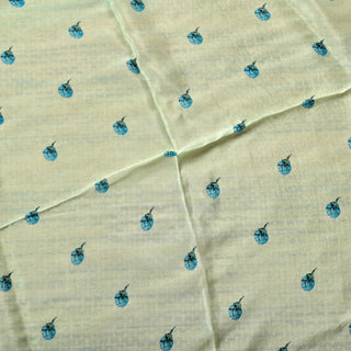 Mint Green Printed Chiffon Saree with Botanical Floral and Bird Digital Print