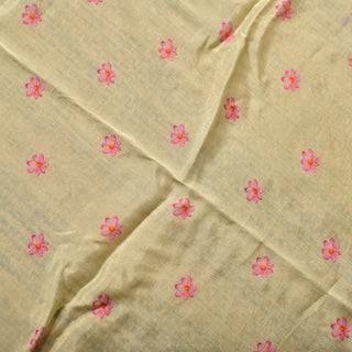 Lemon Yellow Printed Chiffon Saree with Soft Watercolor Floral Digital Print